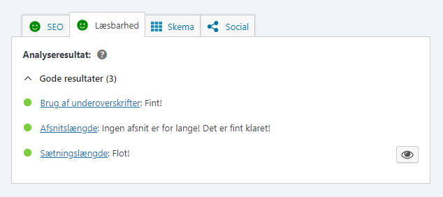 on-page seo i Yoast er både seo og læsbarhed